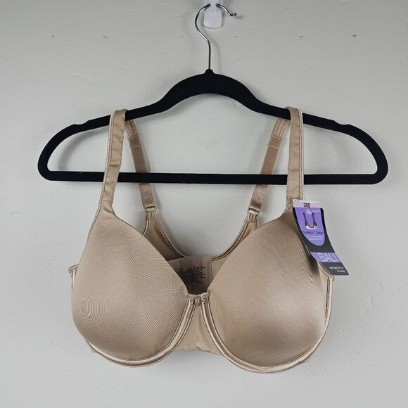 BALI BRA 38D COMFORT NWT Smooth U Full Coverage adjustable straps Beige - Picture 1 of 7